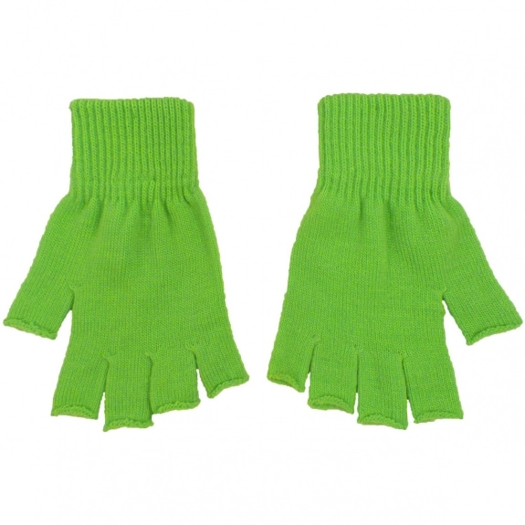 Lime Green Acrylic Fingerless Custom Gloves