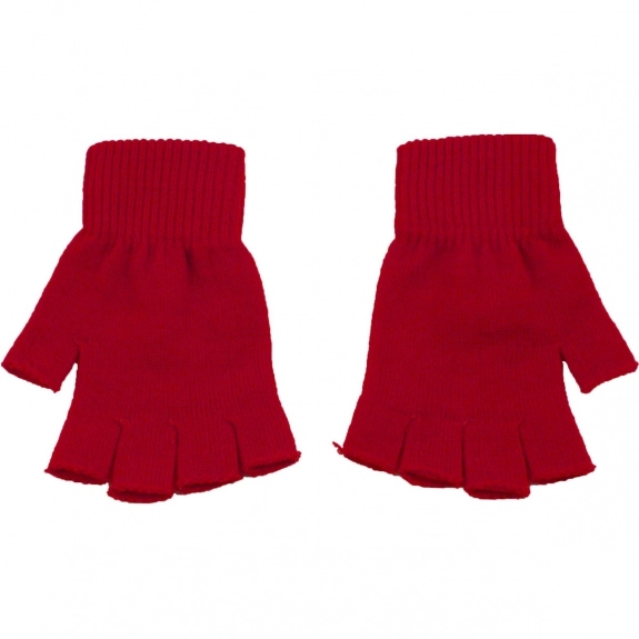 Red Acrylic Fingerless Custom Gloves