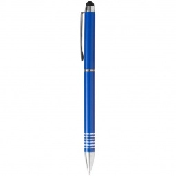 Blue Metal Twist Action Stylus Custom Pens