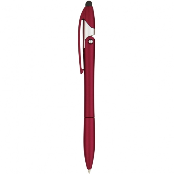 Metallic Red - Javelin Style Folding Custom Stylus Pen w/ Phone Stand 