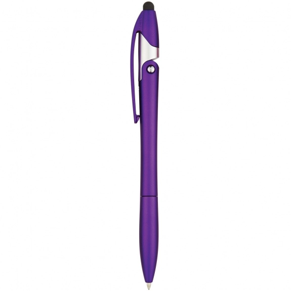 Metallic Purple - Javelin Style Folding Custom Stylus Pen w/ Phone Stand 
