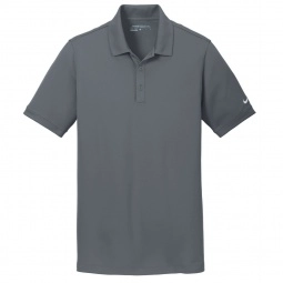 Dark Grey Nike Golf Dri-FIT Solid Icon Pique Custom Polo Shirts 