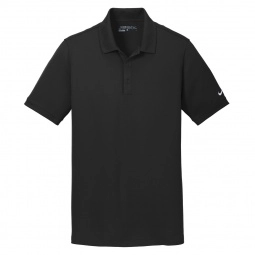 Black Nike Golf Dri-FIT Solid Icon Pique Custom Polo Shirts