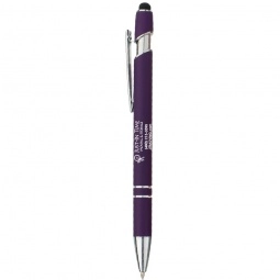 Purple Satin Touch Stylus Custom Pens