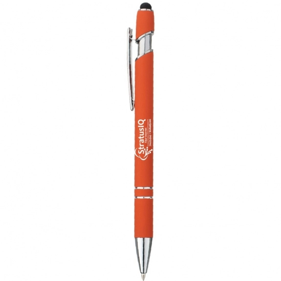 Orange Satin Touch Stylus Custom Pens