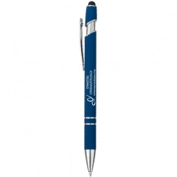 Dark Blue Satin Touch Stylus Custom Pens