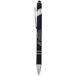 Black Satin Touch Stylus Custom Pens