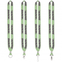Full Color Crimped Dye Sublimated Custom Lanyards - .75"w