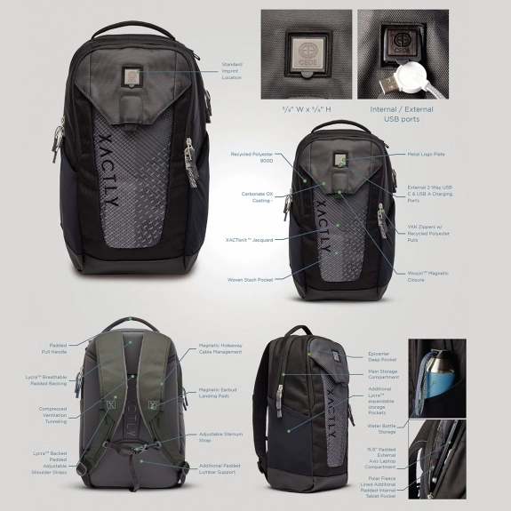 Info Xactly Oxygen 25 Custom Laptop Backpack - 15.6"