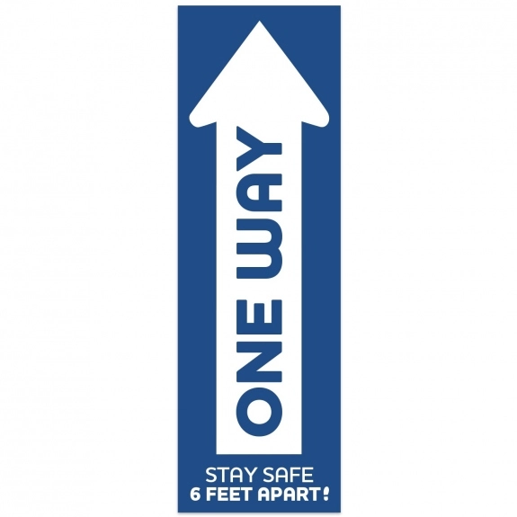 Stay 6-Feet Apart 'One Way' Promotional Floor Decal - 7"w x 22"h