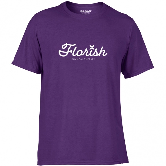 Purple Gildan Performance Custom Adult 5 oz. Shirt - Men's