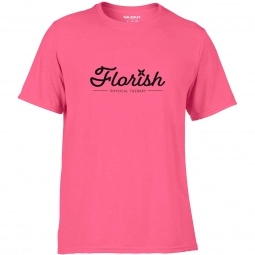 Safety Pink Gildan Performance Custom Adult 5 oz. Shirt - Men's