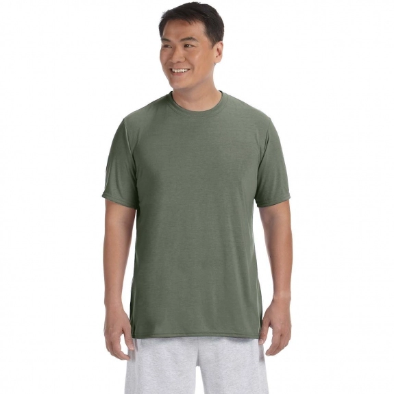 Military Green Gildan Performance Custom Adult 5 oz. Shirt - Men's