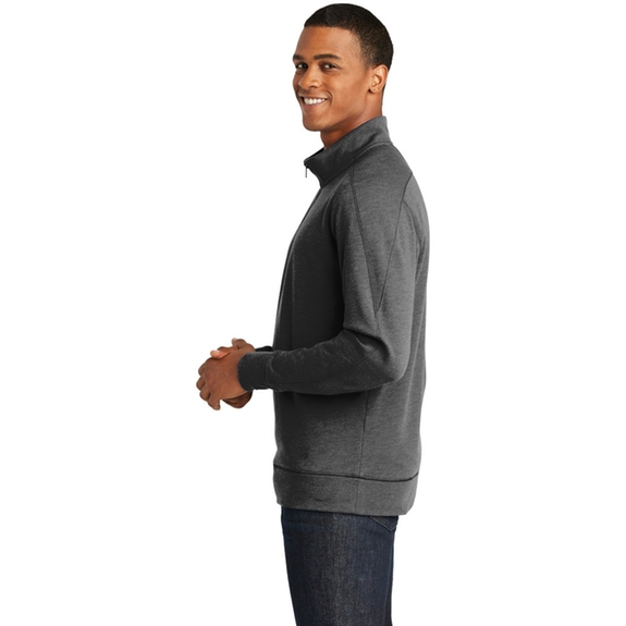 Side - New Era&#174; Tri-Blend Fleece Custom 1/4-Zip Pullover