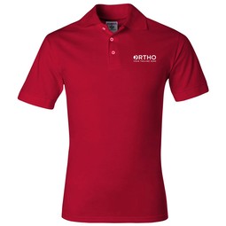 True Red - JERZEES Heavyweight Cotton Jersey Custom Branded Polo
