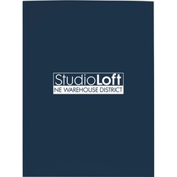 Dark Blue - Gloss Promotional Paper Folder