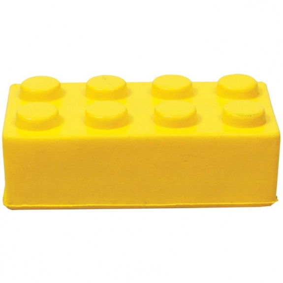 Yellow Building Block Connect Logo Stress Relievers