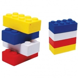 Stacked Building Block Connect Logo Stress Relievers