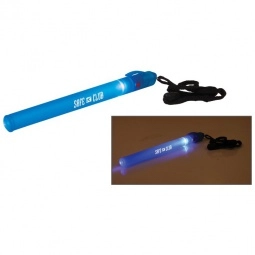 Blue Promotional Glow Stick w/ Breakaway Lanyard