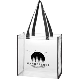 Black Clear EVA Event Promotional Tote Bags - 12"w x 12"h x 6"d
