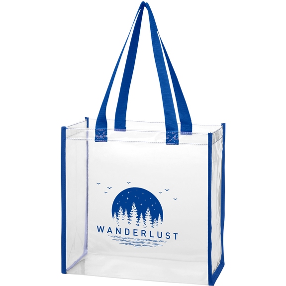Royal Clear EVA Event Promotional Tote Bags - 12"w x 12"h x 6"d