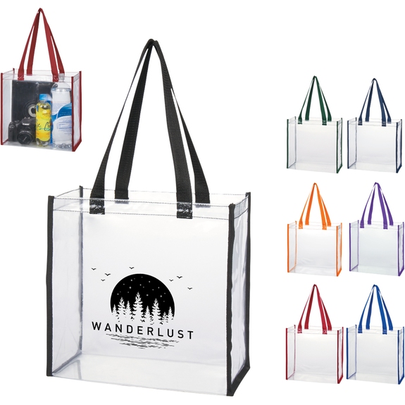 Group Clear EVA Event Promotional Tote Bags - 12"w x 12"h x 6"d