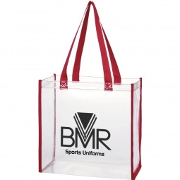 Clear PVC Event Promotional Tote Bags - 12"w x 12"h x 6"d