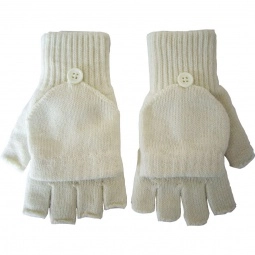 Vanilla Acrylic Fingerless Custom Gloves w/ Flap