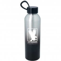 Black Aluminum Gradient Custom Water Bottles - 21 oz.