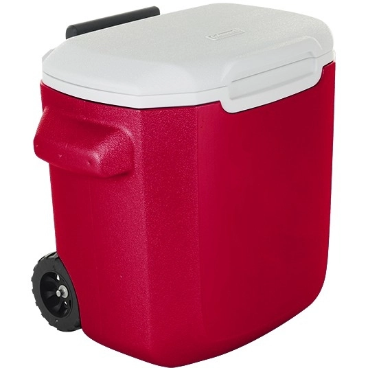 Red Coleman 16-Quart Rolling Custom Cooler