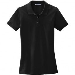 Black Port Authority EZCotton Pique Custom Polo Shirt - Women's
