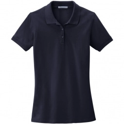 Navy Port Authority EZCotton Pique Custom Polo Shirt - Women's