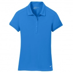 Light Photo Blue Nike Golf Dri-FIT Solid Icon Pique Custom Polo Shirts 