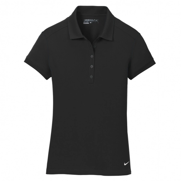 Black Nike Golf Dri-FIT Solid Icon Pique Custom Polo Shirts 