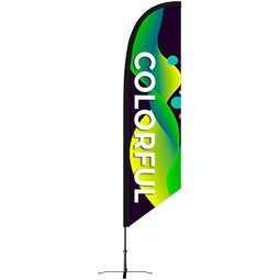 Full Color Medium Custom Feather Flag - 13'