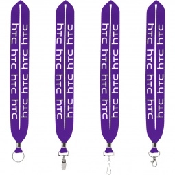 Full Color Crimped Dye Sublimated Custom Lanyards - 1"w