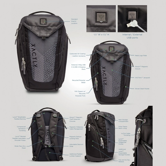 Collage Xactly Oxygen 35 Custom Backpack - 35L