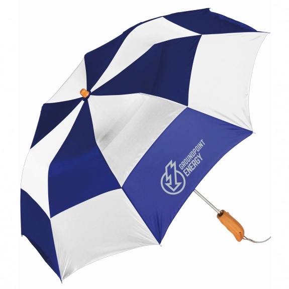 Royal / White - Peerless Lil Windy Vented Custom Umbrella - 43"