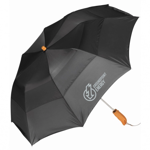Black - Peerless Lil Windy Vented Custom Umbrella - 43"