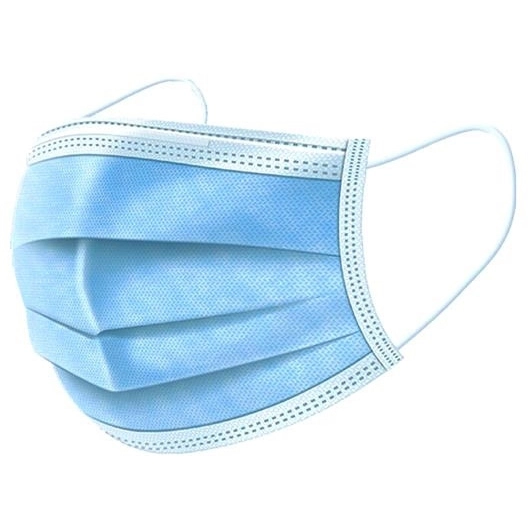 Light Blue 3-Ply Disposable Face Mask - Blank