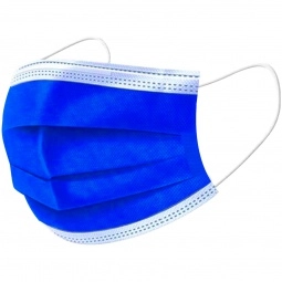 Royal Blue 3-Ply Disposable Face Mask - Blank