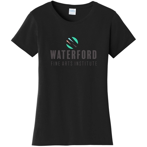 Jet black Port & Company&#174; Fan Favorite Custom T-Shirt - Women's