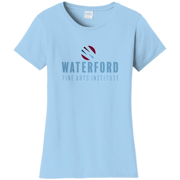 Light blue Port & Company&#174; Fan Favorite Custom T-Shirt - Women's