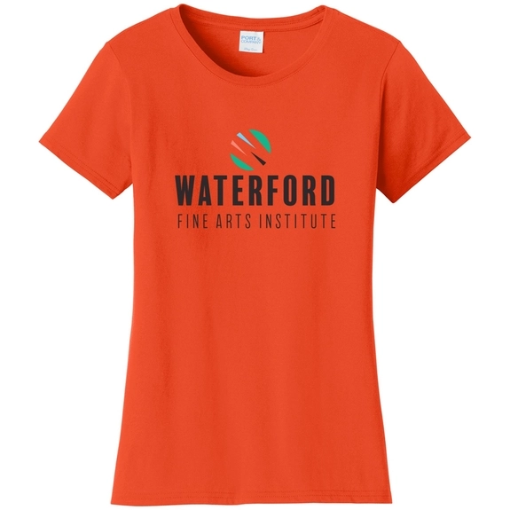 Orange Port & Company&#174; Fan Favorite Custom T-Shirt - Women's