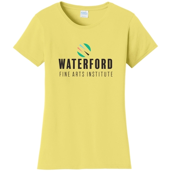 Yellow Port & Company&#174; Fan Favorite Custom T-Shirt - Women's