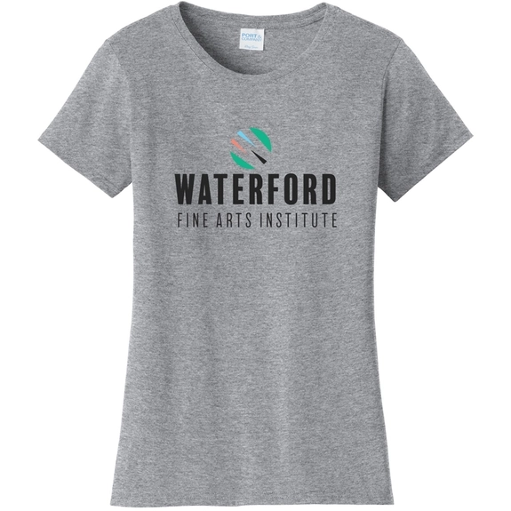 Athletic heather Port & Company&#174; Fan Favorite Custom T-Shirt - Women's
