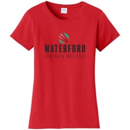 Bright red Port & Company&#174; Fan Favorite Custom T-Shirt - Women's