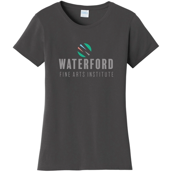 Charcoal Port & Company&#174; Fan Favorite Custom T-Shirt - Women's