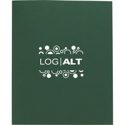 Green - Linen Branded Paper Folder