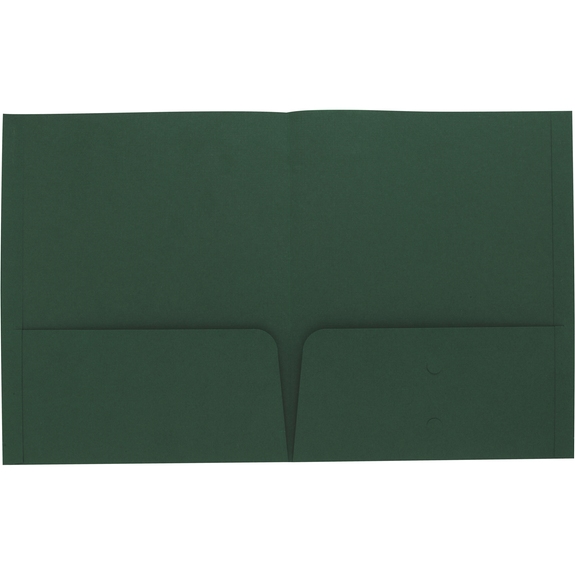 Open - Linen Branded Paper Folder
